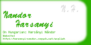 nandor harsanyi business card